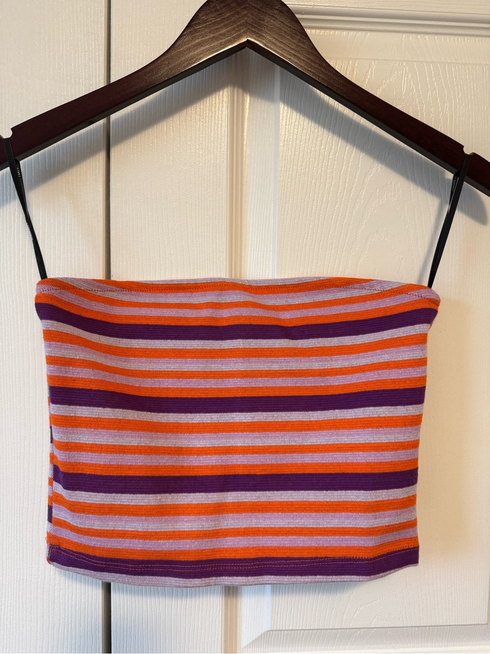 Forever 21 Orange and Purple Striped Tube Top Size XS